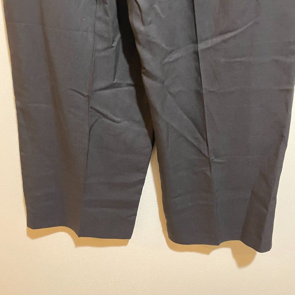 Vince Black Linen Blend High Waist Wide Leg Crop Pants - Picture 9 of 14